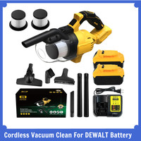 Car Vacuum Cleaner with 2pcs Filter Cordless Handheld Vacuum with Light for Car Home Office For DeWalt 20V Battery