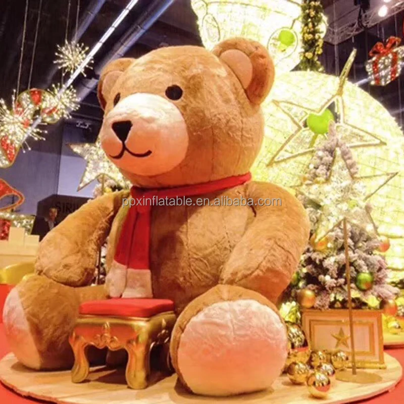 

Custom Plush Large Big Inflatable Bear Costume Inflatable Giant Outdoor Christmas Decoration Giant Inflatable Teddy Bear