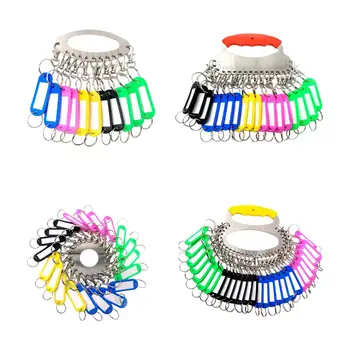 손잡이가 달린 거치대 키 체인, 태그 가능한 경량 휴대용 키 모음 키링