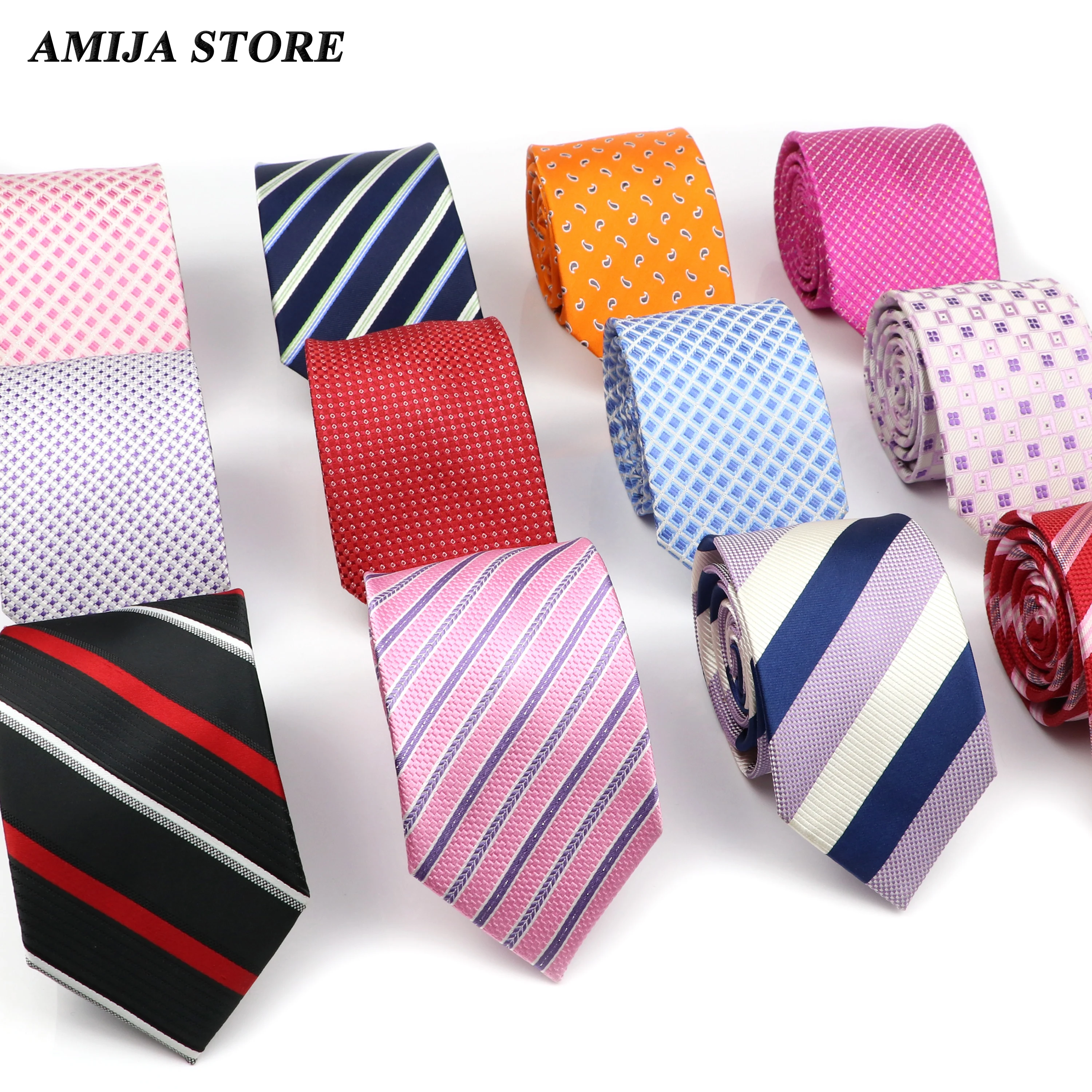 

Новый 100% шелковый галстук для мужчин, свадебные подарки, полосатый цветочный галстук 7 см, повседневные мужские галстуки, классические костюмы для бизнеса, галстук