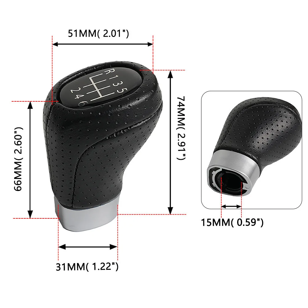 5/6 Speed Gear Shift Knob For BMW 1/3 Series E46 E60 E63 E64 E87 E88 E90 E91 E92 E93-Shifter Lever Stick Handball Internal Parts
