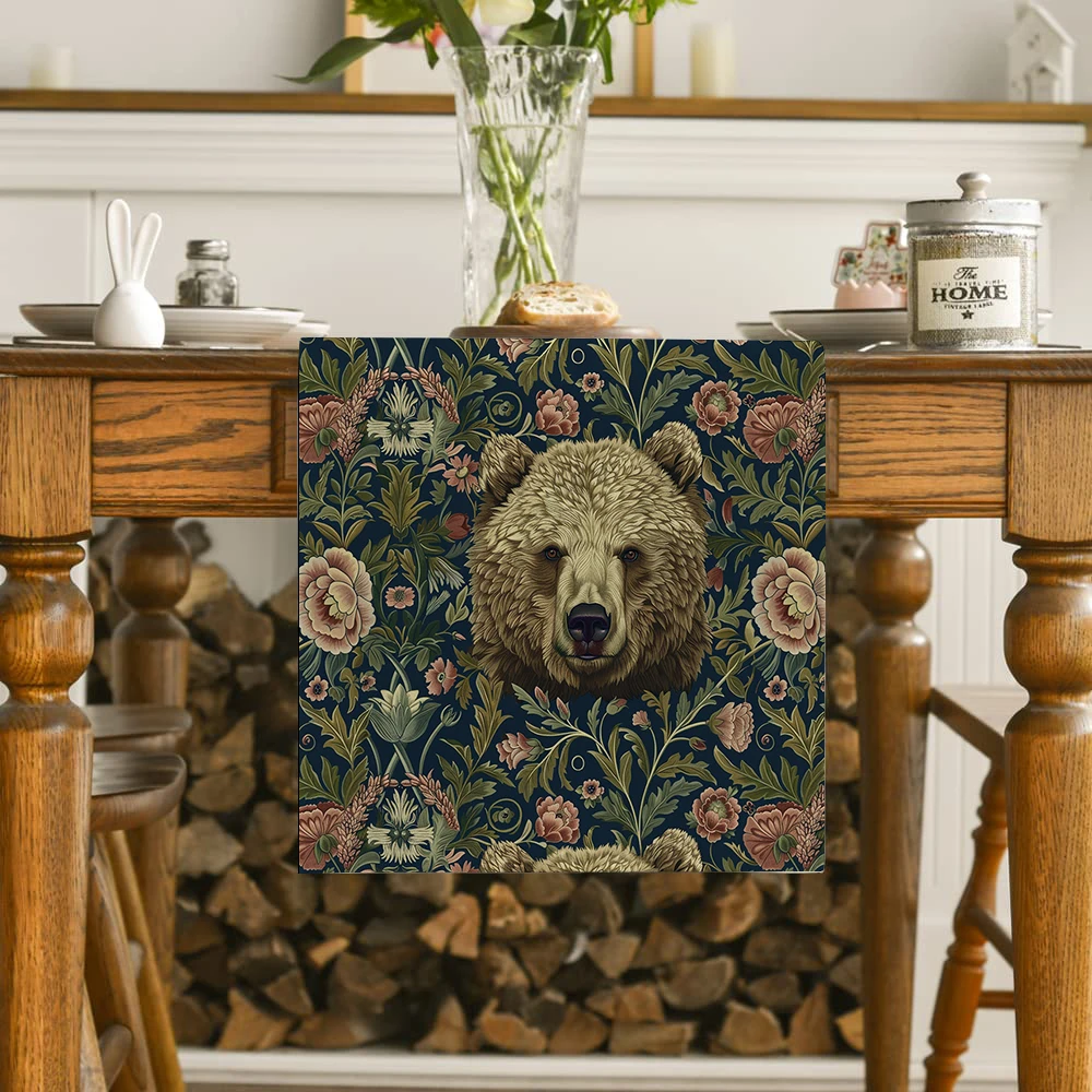 Bear Leaf Forest Table Runners Tablecloth Home Decoration Dining Tables Table Runner Wedding Party Tablecover