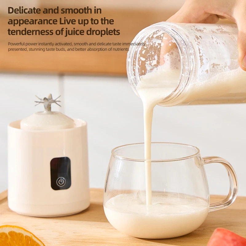 USB Rechargeable Portable Mini Blender Cup Personal Electric Fruit Mixer for Home Outdoor Travel Smoothie & Fresh Juice