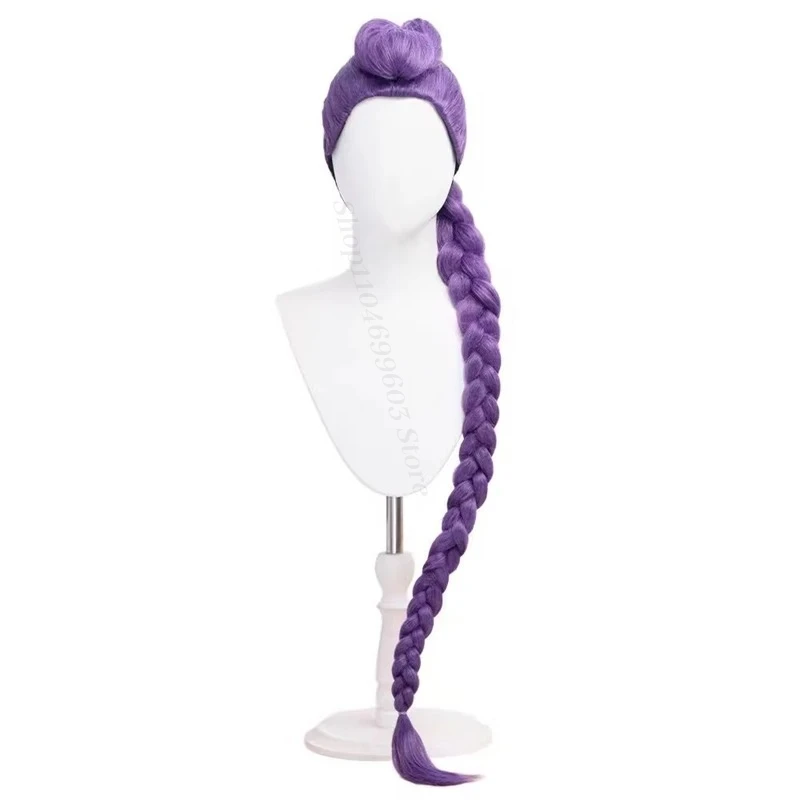 رومي ميرا زوي شعر مستعار تأثيري KPOP شيطان الصيادين أنيمي تأثيري هنتركس النساء هالوين حفلة تأثيري حلي الدعائم 120 سنتيمتر الشعر الطويل