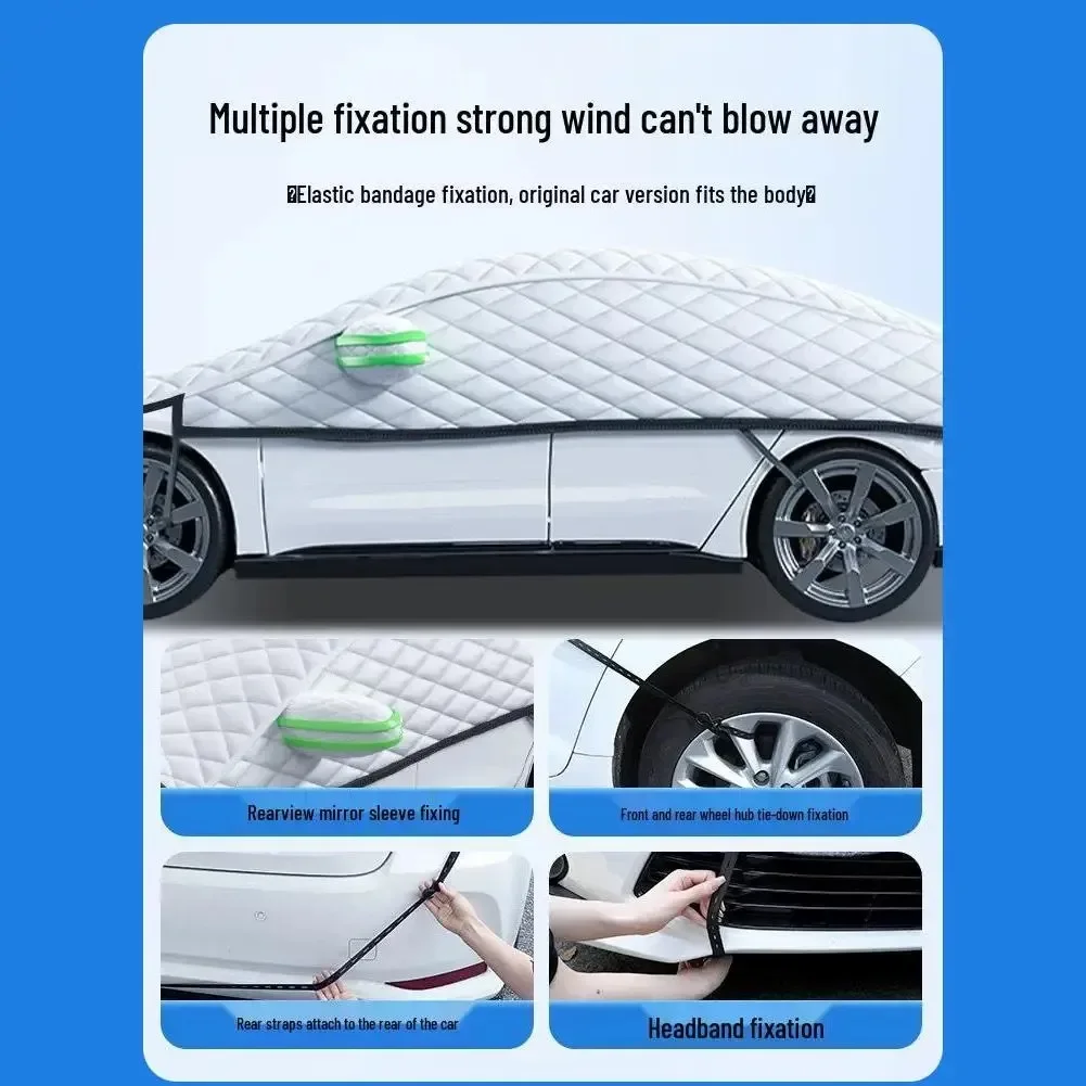 Car Cover Outdoor Protection Waterproof Four Seasons Windshield Protection Hail Protector Snow Cover Sunshade Frost - detail 9