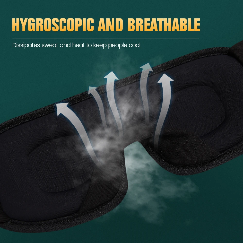 3D Sleep Mask Blindfold Sleeping Aid Eyepatch Eye Cover Sleep Patches Eyeshade Breathable Face Mask Eyemask Health Care for Rest