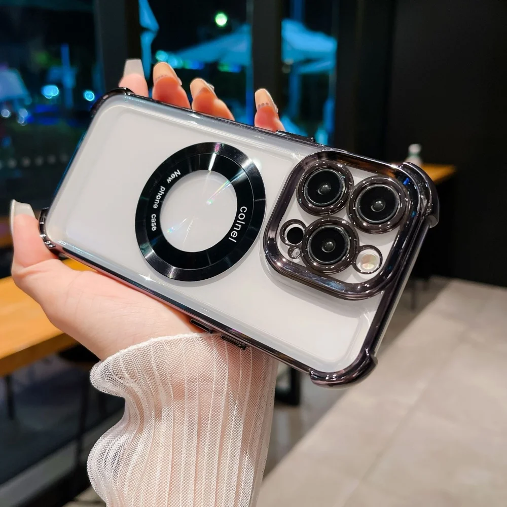 Beschichtete magnetische kabellose Ladehülle für Google Pixel 9 9A 9 Pro XL, stoßfeste TPU-Schutzhülle