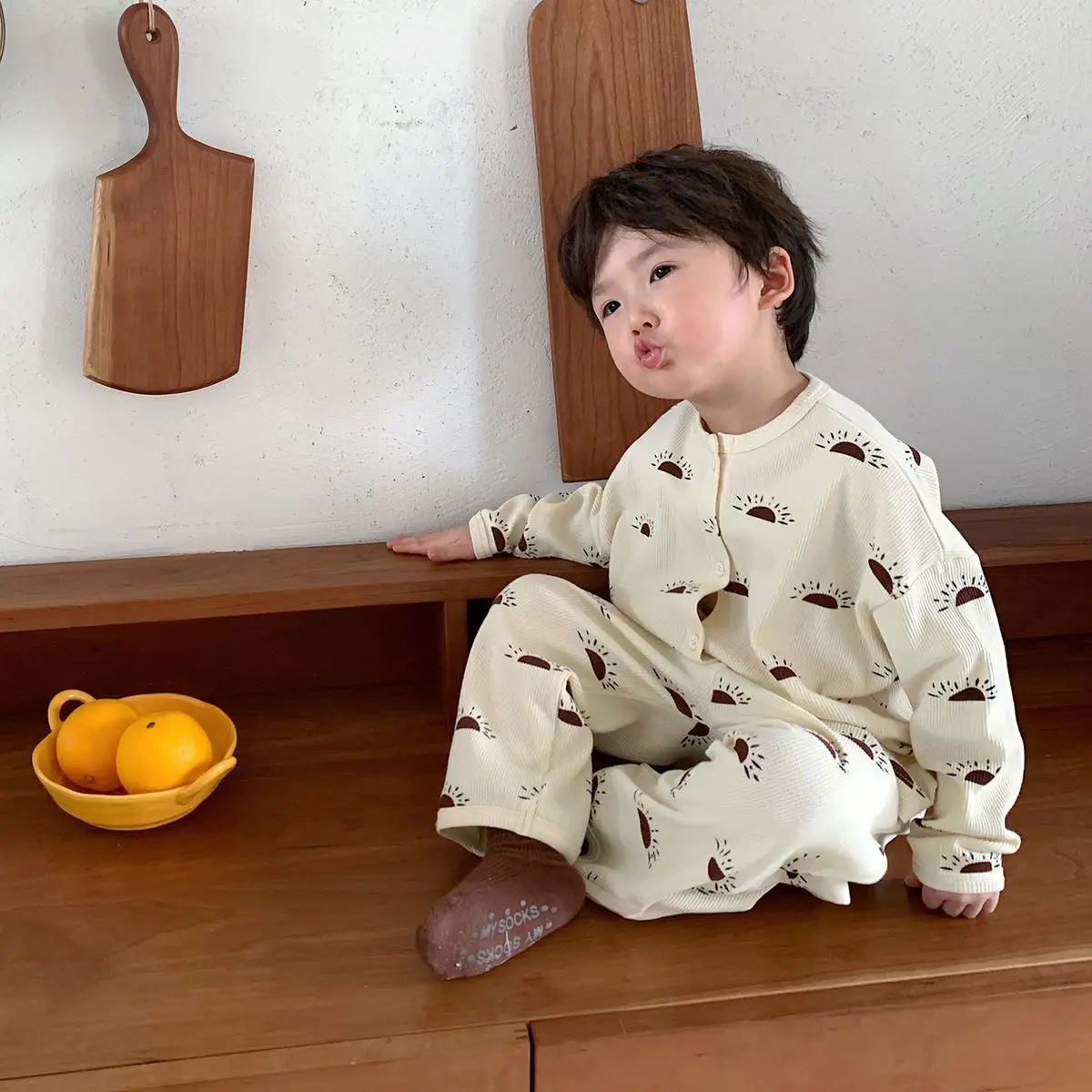 2024 Kids Pajama Sets Srping Autumn Children\'s Home Wear Set:girls Boys Cartoon Casual Long Sleeved Cardigan Baby Cotton Pajamas