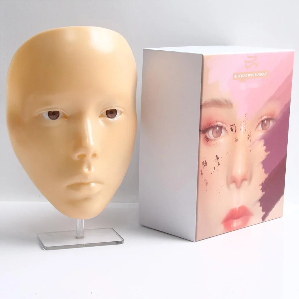 5D Reusable Makeup Practice Board Model Silicone Eye Face Practice Skin Board Pad For Makeup Beauty Training