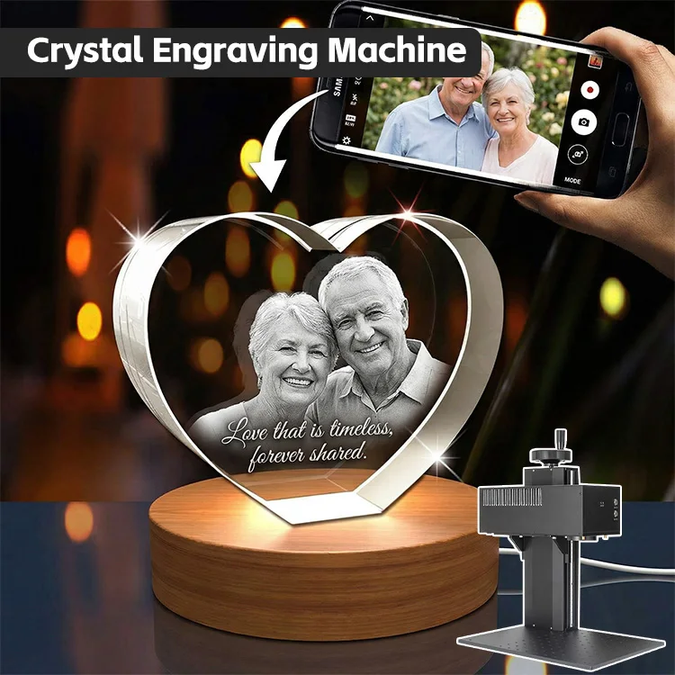 3d Laser Gravura Vidro Bola Keychain Custom Cristal 2d Laser Impression Photo Crystal Printer
