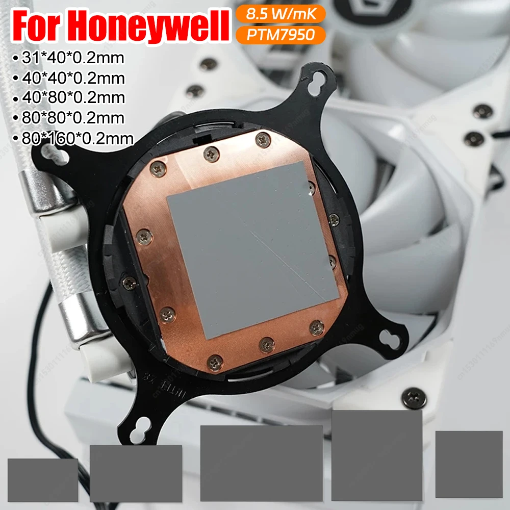 For Honeywell PTM7950 Thermal Conductive Pad 8.5W/mK CPU Thermal Conductive Paste Pad Patch Lightweight for Laptop GPU CPU