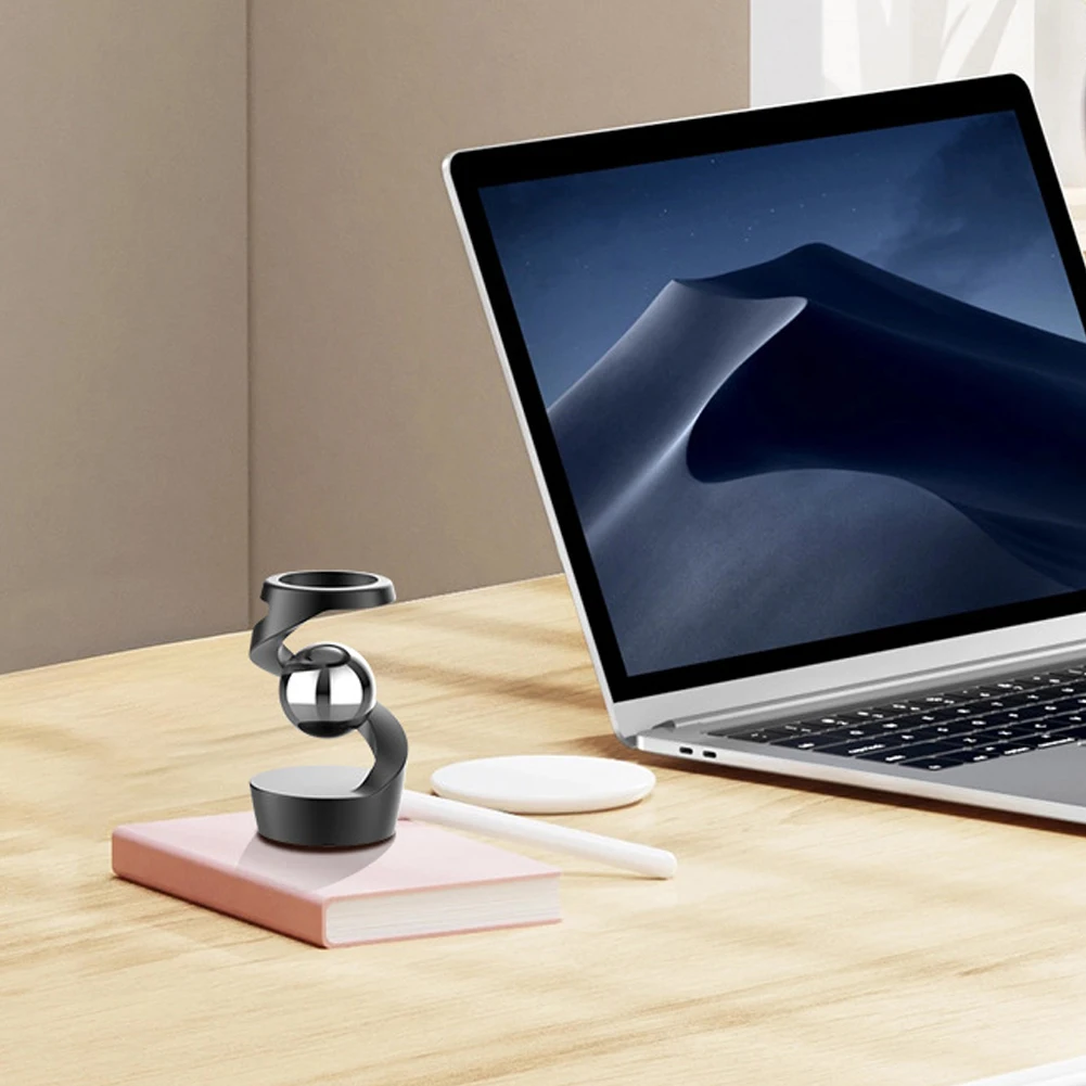 Gravity Defying Kinetic Desk Toy Desktop Floating Gyroscope Fidget Spinners Levitating Desk Toy for Office Desk Decor for Adults