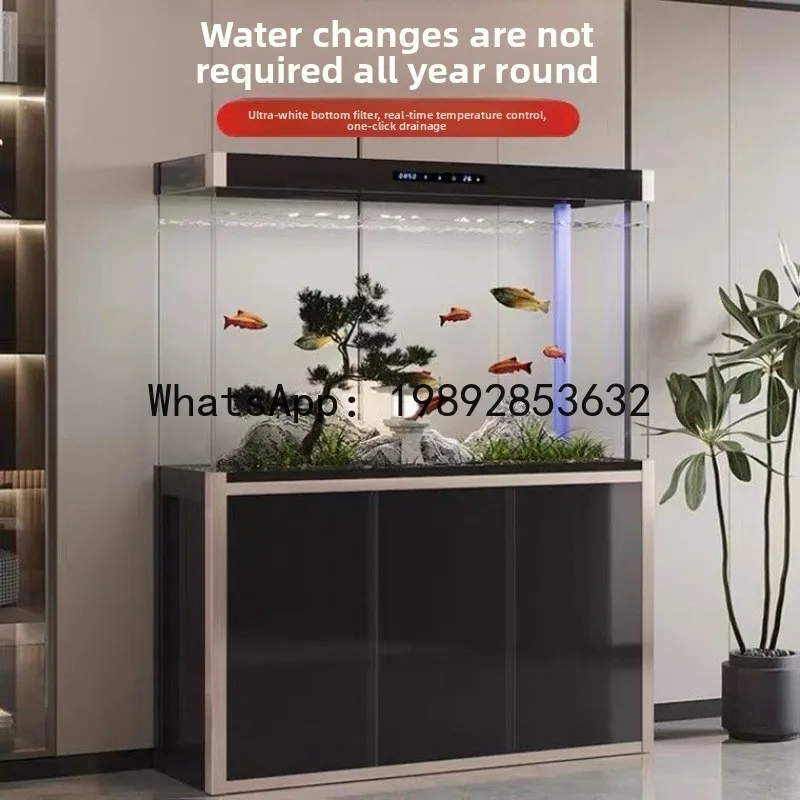 

QQ medium and large dragon fish tank bottom filter goldfish tank no water change feng shui ecological bottom filter aquarium