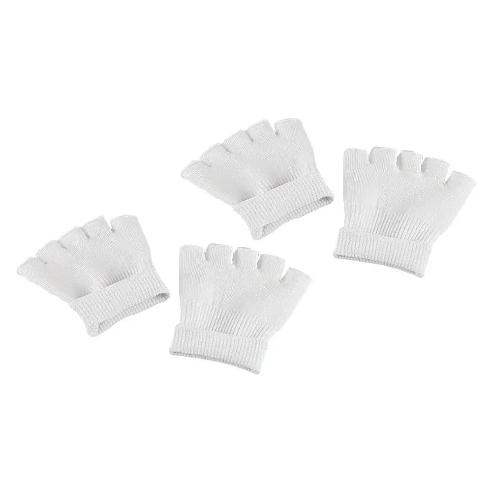 

2 Pairs Gel Toe Socks Moisturizing Spa Foot Care Treatment Half Feet Sock Dry Skin Smooth Cotton Fiber Durable Stretch