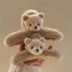 Épingle à cheveux ours mignon pour femmes, grandes pinces à cheveux, pince à griffes, accessoires de fête, cadeau pour filles, design Kawaii, mode, nouveau, 2023