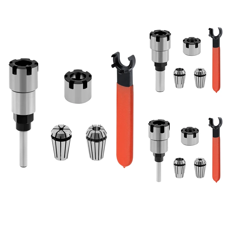 

NEW-5Pcs Set Extension Rod Collet UM Type Wrench Nut For CNC Milling Tool Engraving Machine