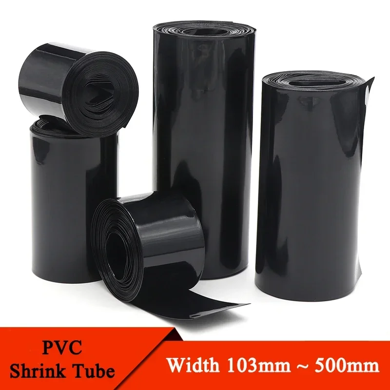 

1 Meter Black18650 Lipo Battery PVC Heat Shrink Tube Pack 103mm ~ 500mm Width Insulated Film Wrap lithium Case Cable Sleeve Blue