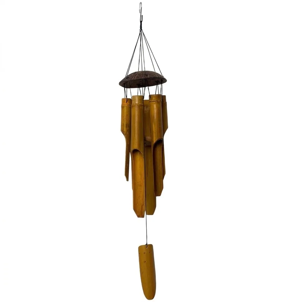 Handmade Wind Chimes 25 Inch with Low-Pitched Melodic Sound for Outdoor and Indoor Environments Crafted from and Metal