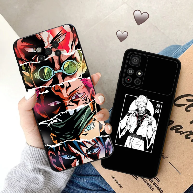 Soft Cases for Xiaomi Mi Poco X4 Pro F3 F4 GT F5 X3 X5 5G M4 M3 M5S C51 C50 C40 M5 Ryomen Sukuna Jujutsu Kaisen Phone Case Cover