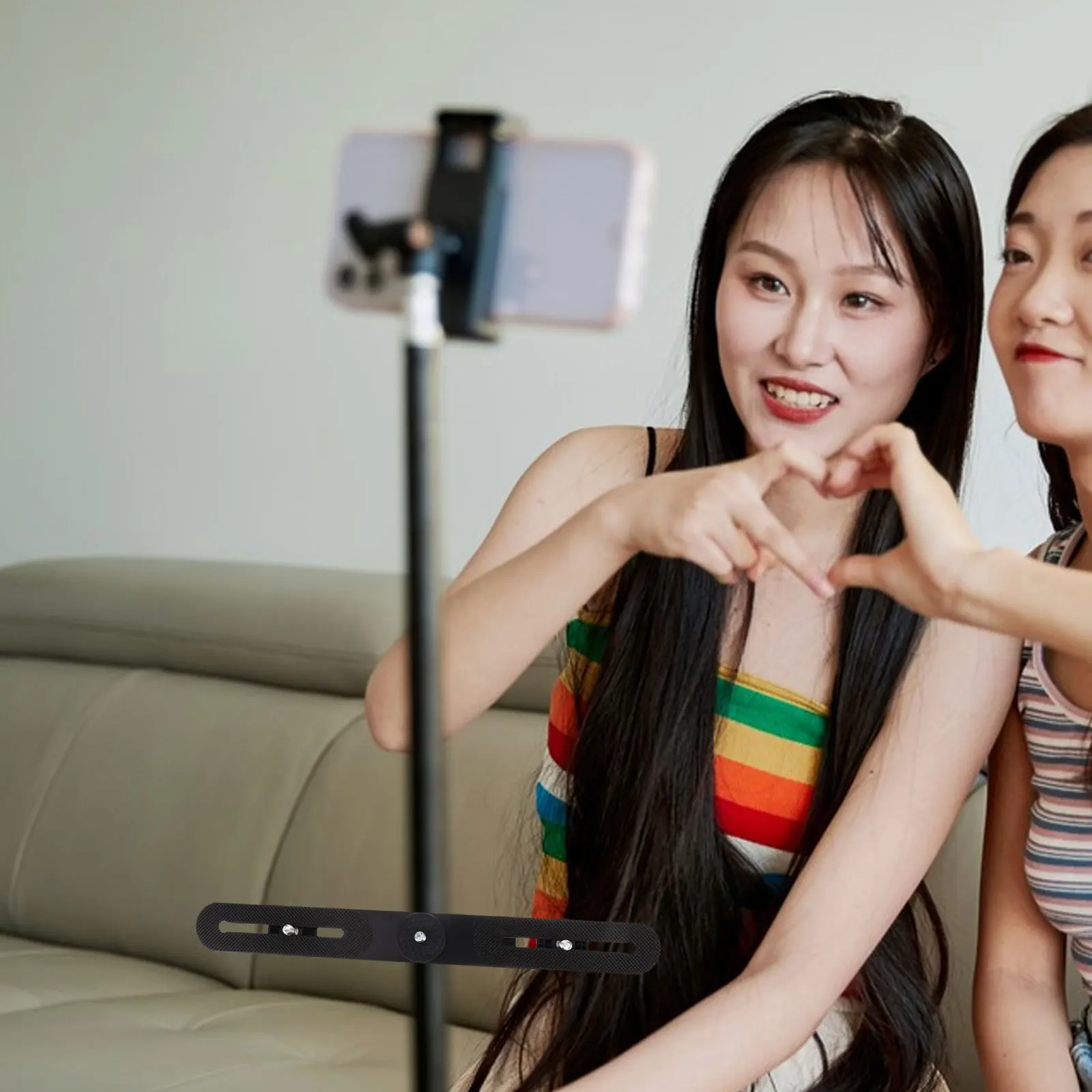 

Metal Pole Live Broadcast Bracket Multiposition Camera Mount Position Bracket Extension Bar Tripod Mount Accessory