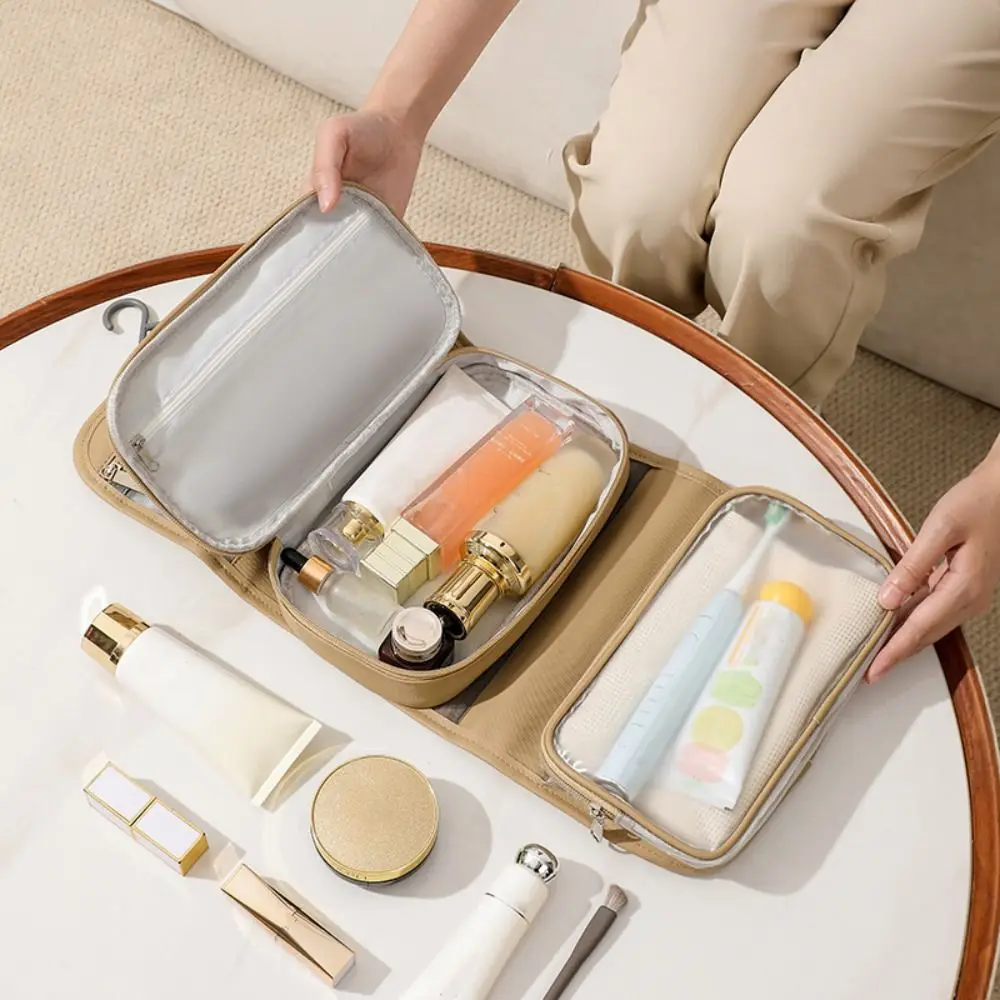 

Большая вместительная отдельная сумка для туалетных принадлежностей для сухих и влажных принадлежностей, съемная водонепроницаемая нейлоновая косметичка, складная многофункциональная сумка