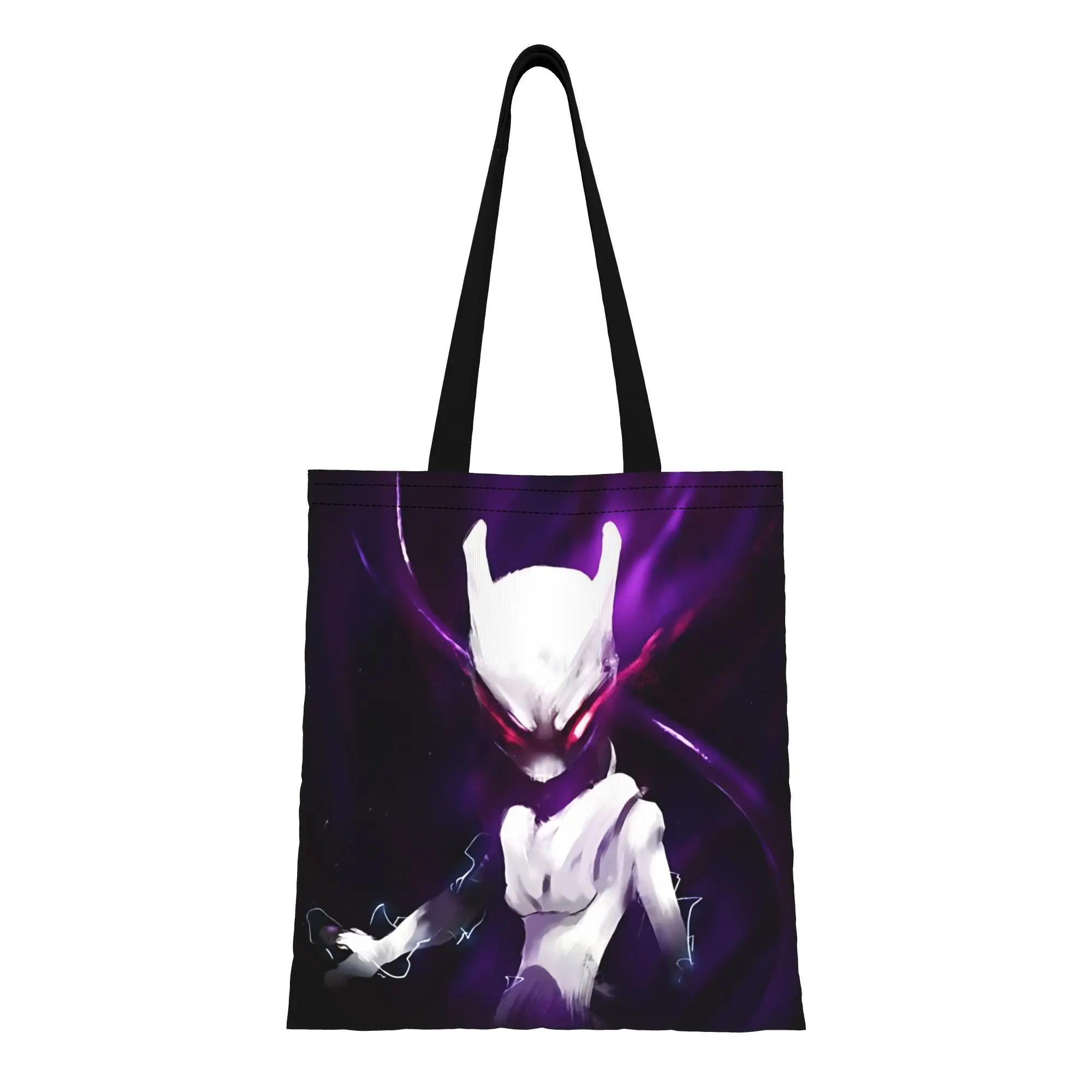 

1PC first day of school Mewtwo X pokemon Canvas funko Canvas Tote Bag Women'S Shoulder Handbag