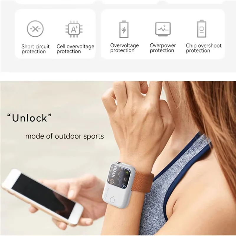 AT41 For  Watch Wireless Charger 40/41/42Mm Smart Outdoor Sports Portable Wearable Wireless Charging Bank