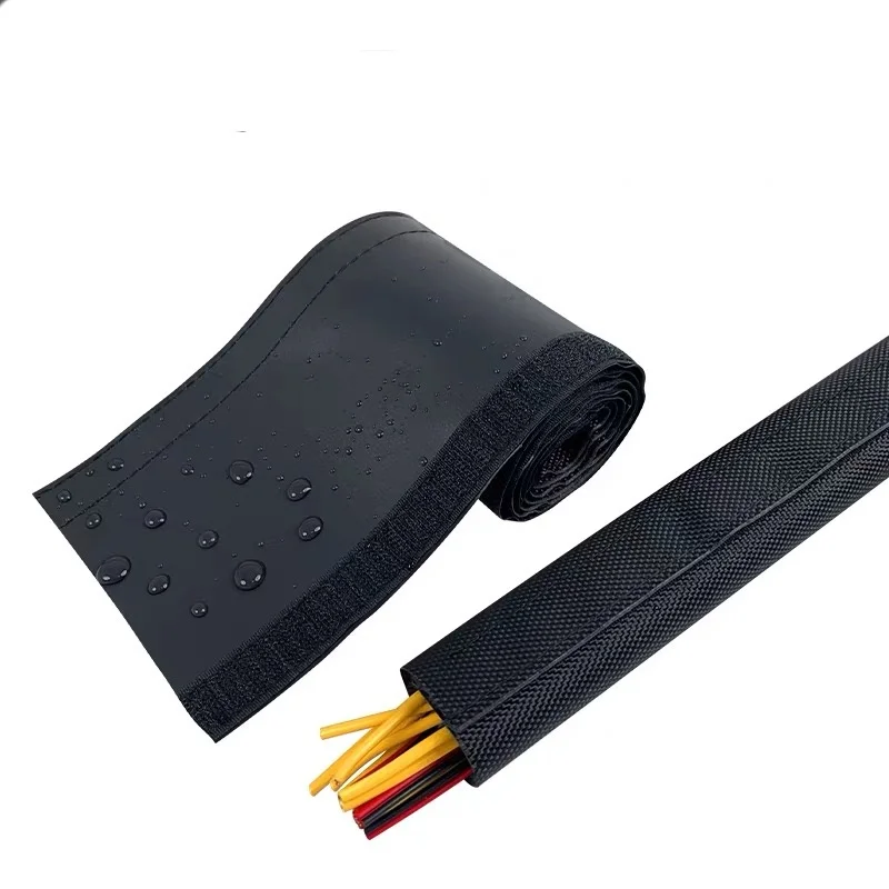 Kabelhoesorganizer 10 mm - 100 mm PET met tape PVC waterdicht herbruikbaar nylon harnas schede beheer draadwikkelbescherming