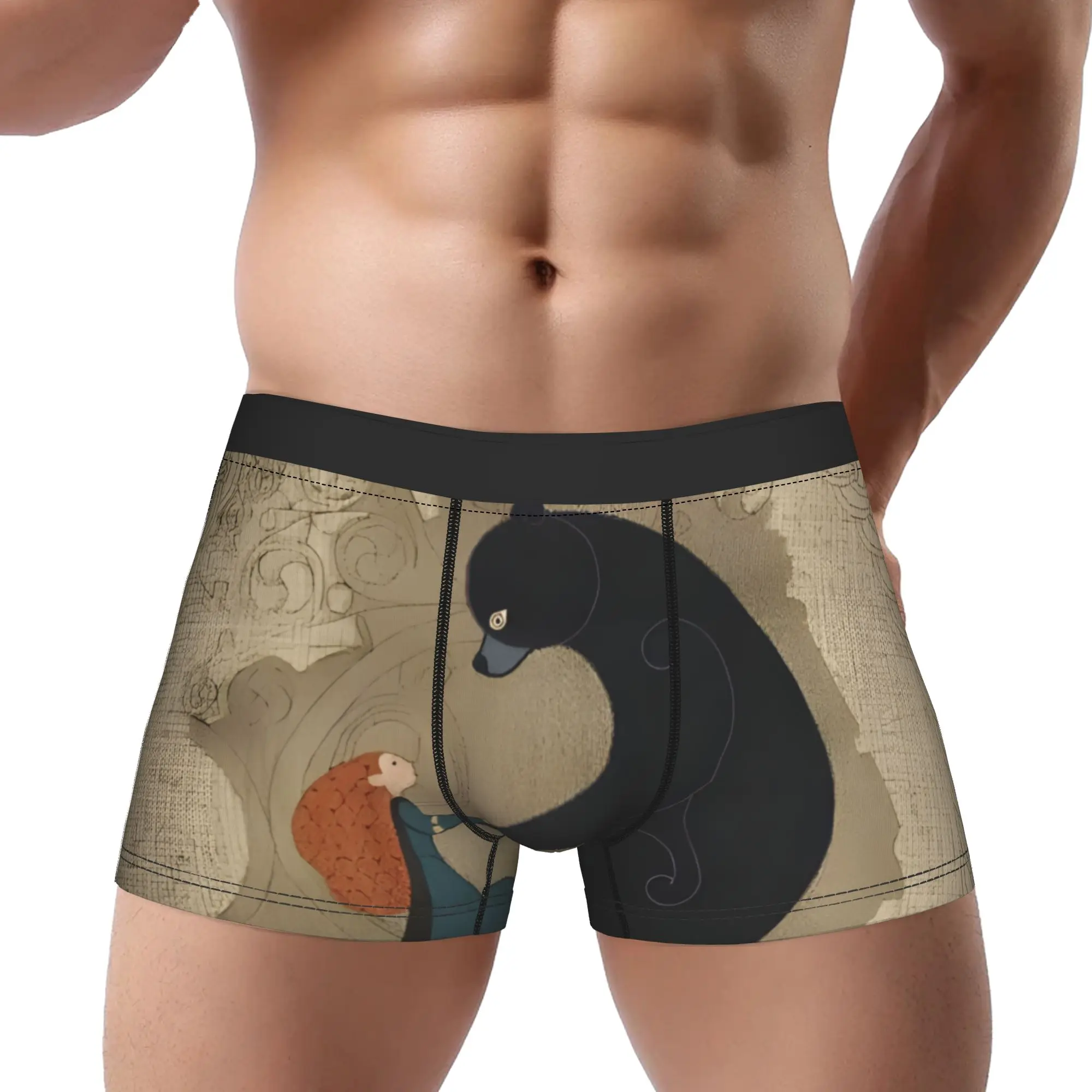 

1 шт. Трусы-шорты мужские с принтом Brave Castle Legend Cartoon