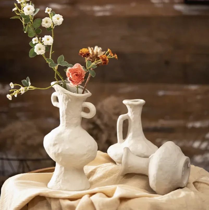 

Jingdezhen Traditional Handicrafts Tea Pots, Ceramic Vases, Rough Pottery Creative Flower Decorations