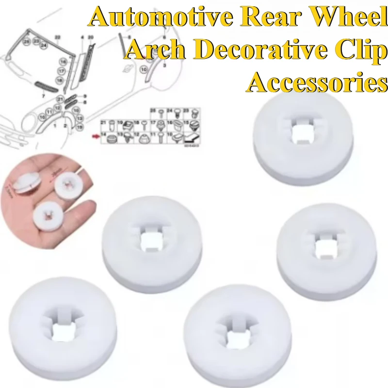 Rear Wheel Arch Trim Clip For BMW For MINI R50 R52 R53 For Cooper S Convertible ROUND  Rear Wheel Arch Trim Clip Accessories