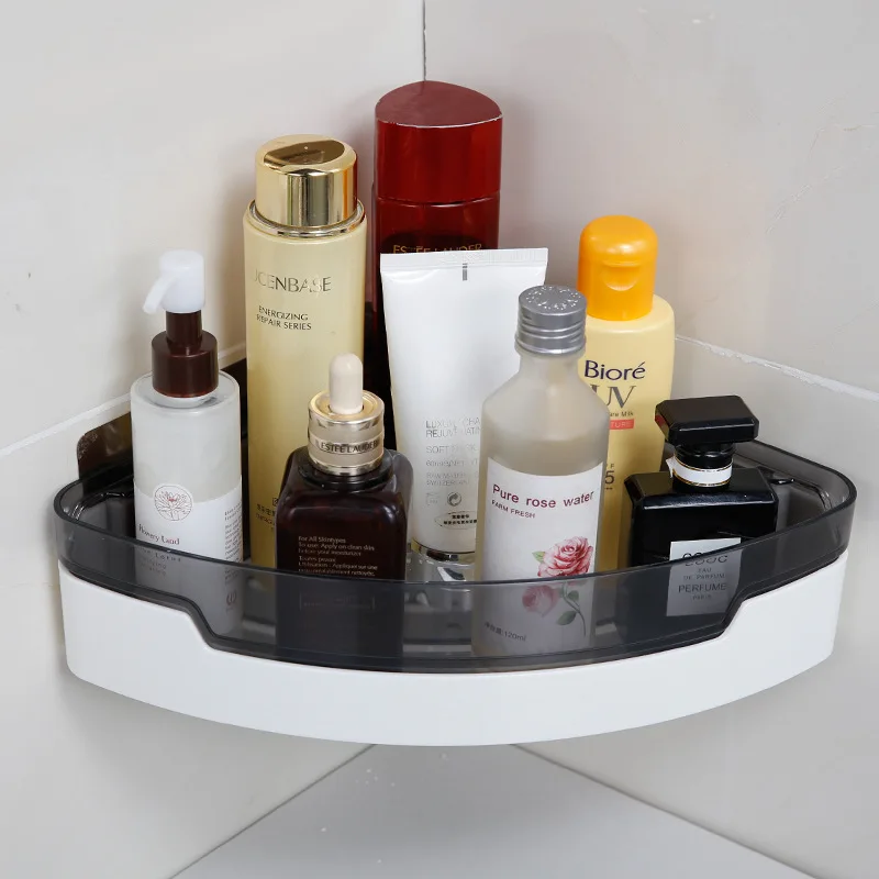 Wall-Mounted Triangle Shelf Corner Storage Bath Organizer Shampoo Cosmetic Storage For Kitchen Household Bathroom Accessories