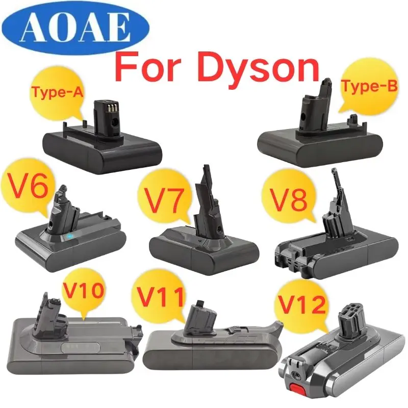 

For Dyson Rechargeable Li-ion battery V6 V7 V8 V10 V11 V12 Type-A Type-B Vacuum Cleaner Battery