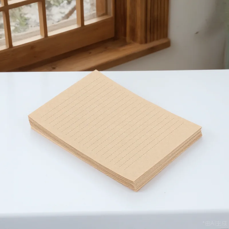 100 Sheets A5 Vintage Kraft Letter Paper Retro Writing Stationery Set Calligraphy Envelopes Correspondence Smooth Lined