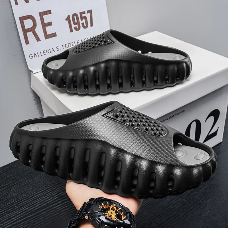 

Летние тапочки для мужчин и женщин, домашние шлепанцы с мягкой подошвой из ЭВА, брендовые тапочки, мужские сандалии, пляжная обувь, мужские тапочки, шлепанцы