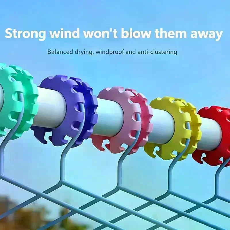 /TPz/Clothes Hanger Windproof Fixed Clip Flower Anti Slip Laundry Stopper Wind Resistant For Balcony Outdoor Drying Clothes 5Pcs
