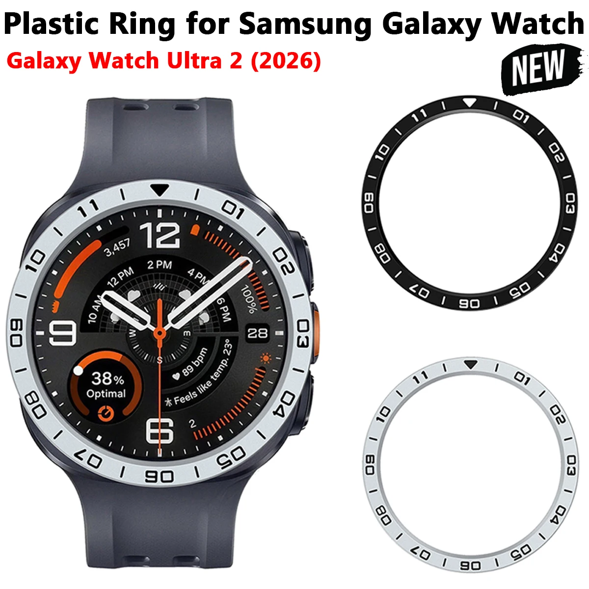 Plastic Ring for Samsung Galaxy Watch Ultra 2 Protecive PC Bumper Ring for Samsung Watch Ultra 2026 Scale Bezel Accessories