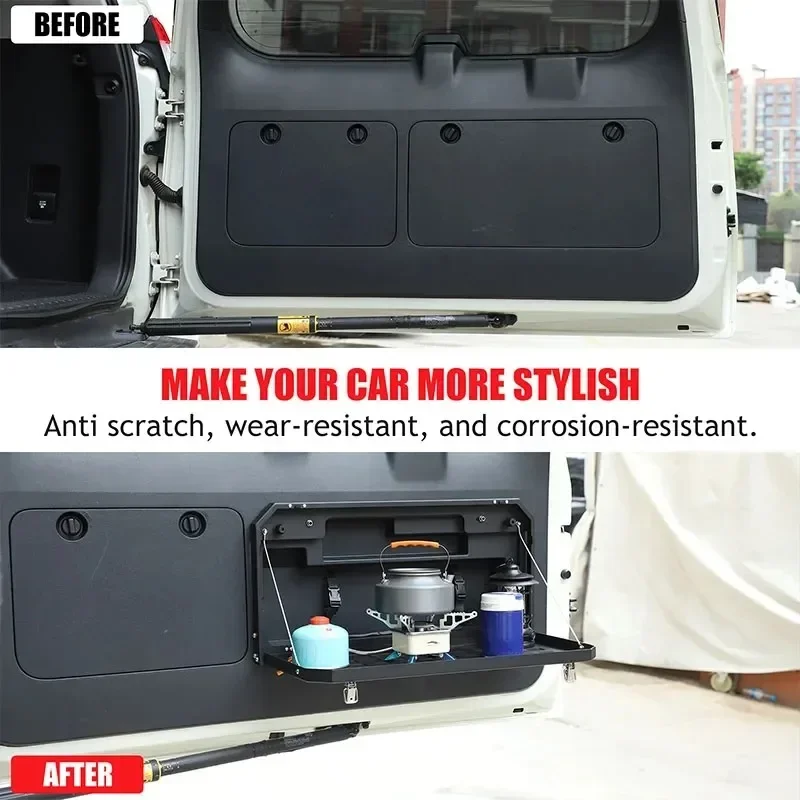 

Aluminum Alloy Car Tailgate Table Foldable Storage Rack Luggage Shelf Car Accessories For Toyota Land Cruiser Prado 150 2010-23