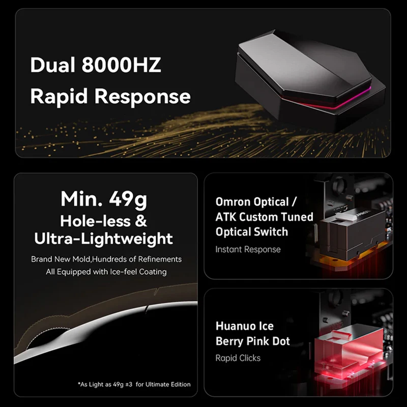 ATK X1 V2 AIR Ultimate Mouse 2.4g Wireless 8K Paw3955MASTER