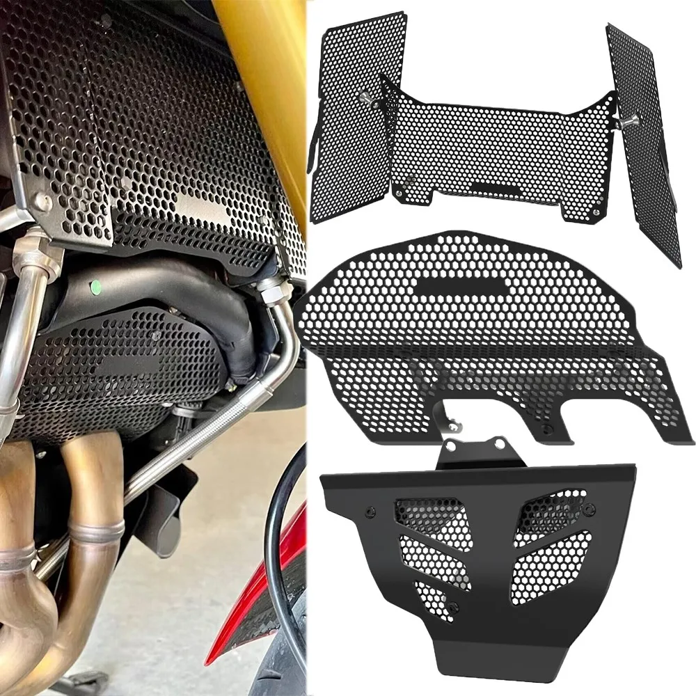 Cubierta protectora de radiador para Ducati Multistrada V4/V4S Pikes Peak 2021 2022 2023, Protector de cabeza de cilindro de enfriador de aceite