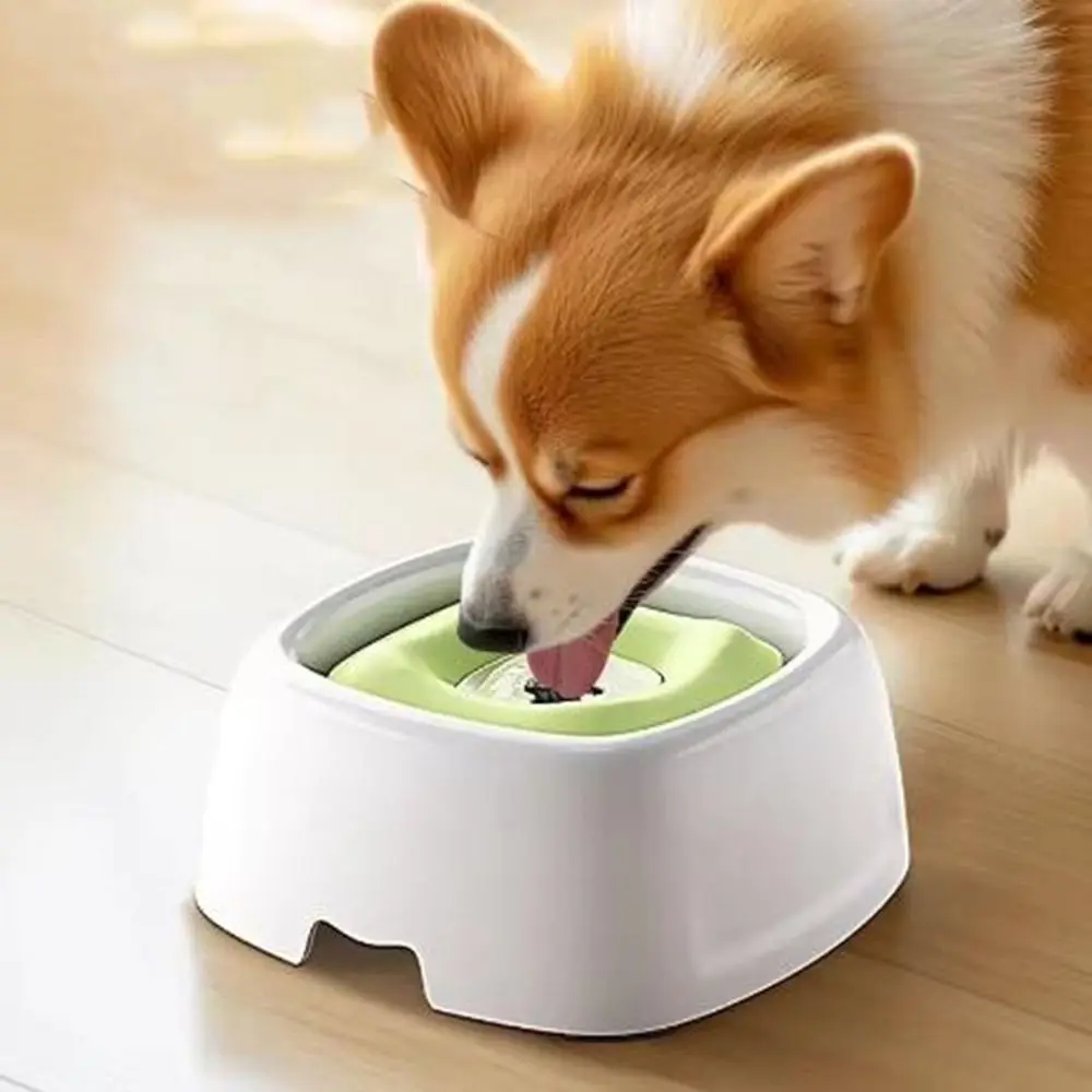 

1500ml Pet Float Bowl Wet Chin Prevention Splash-proof Pet Floating Water Bowl Stable Base Large Capacity Pet Water Dispenser