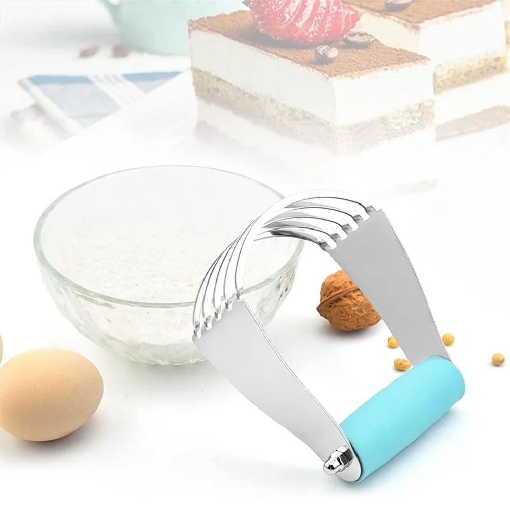 New Hand Dough Mixer Non-Slip Durable With Heavy Duty Stainless Steel Blade Pastry Cutter Chopper Kitchen Baking Dough Butter To