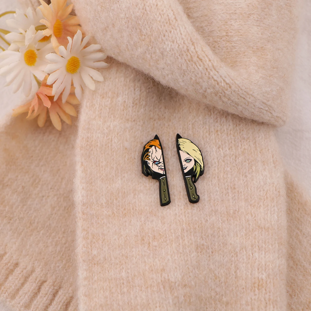 Halloween Enamel Pins Horror Movie Good Guys Brooch Lapel Pin For Backpack Jeans Bag Scary Gift For Fan - view 3
