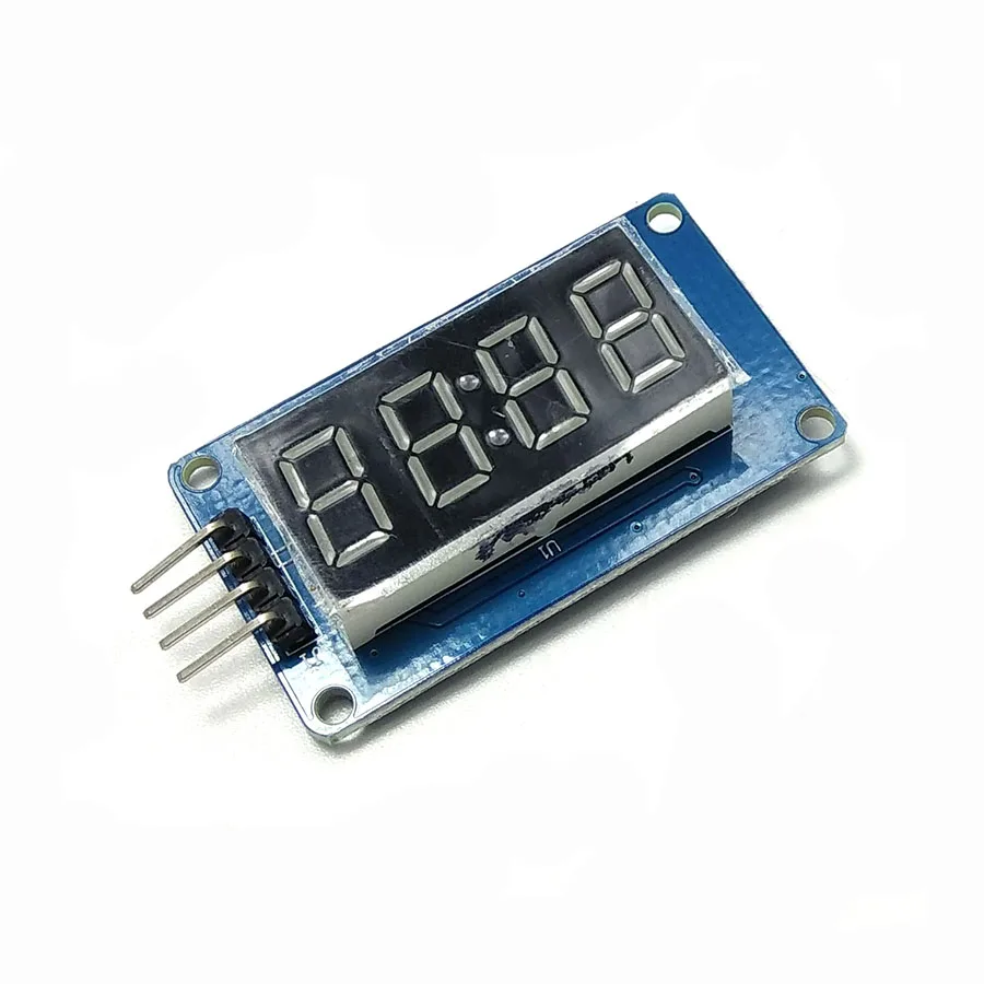 4-digit Digital Display Module With Adjustable LED Brightness And Clock Point