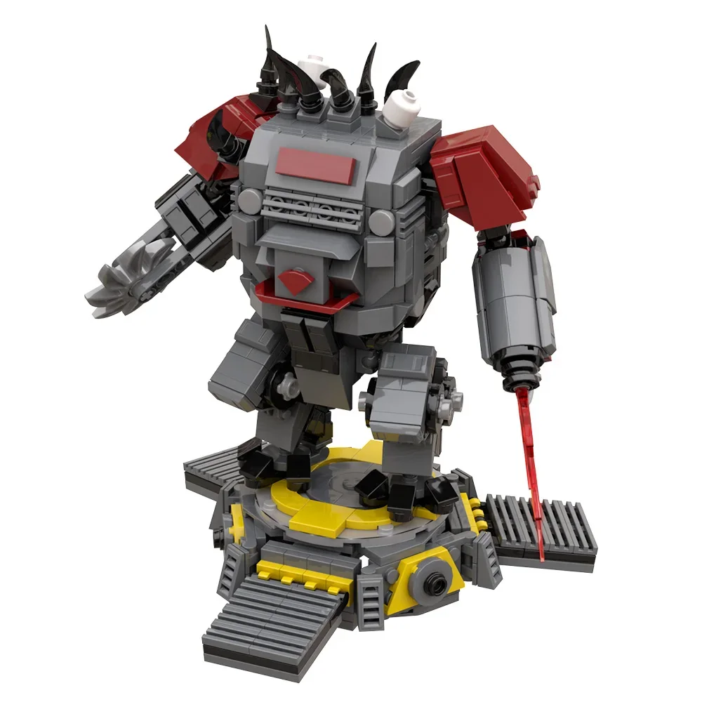 MOC ゲーム Helldiverseds 胆汁タイタンスパイダービルディングブロックモデルメカ戦士ロボットレンガのおもちゃハンドルブラケット子供のためのギフト