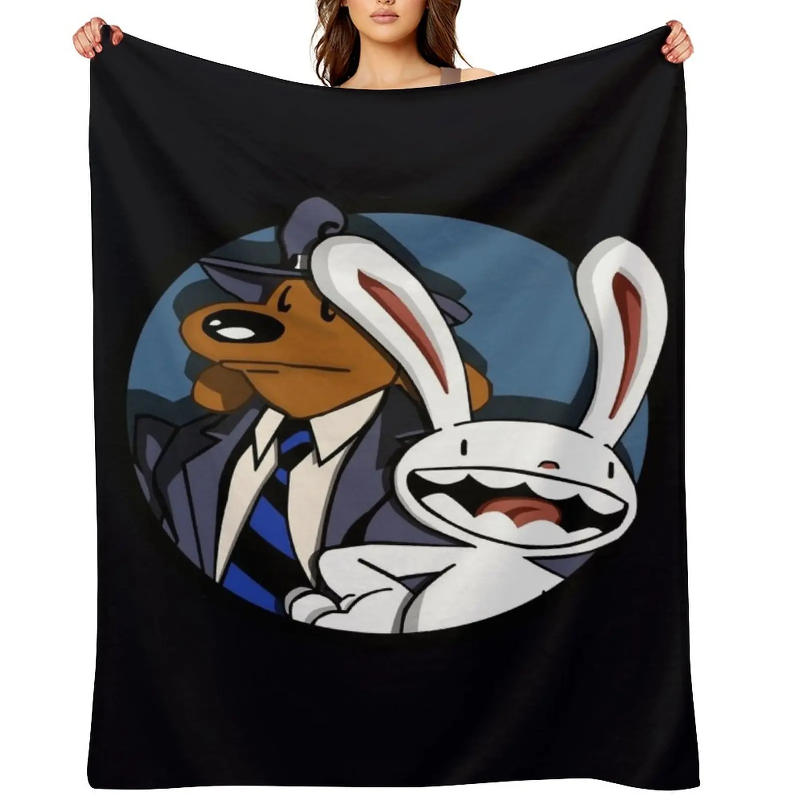 

Sam and Max Throw Blanket Flannel Loose Luxury Brand Blankets