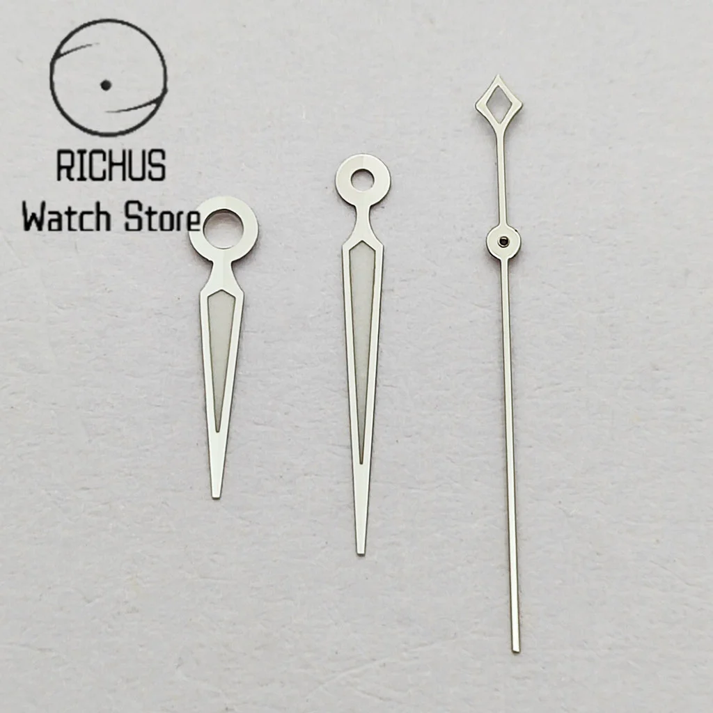 Silver Watch Hands Green Luminous Hands fit NH35 NH36 NH38 NH70 NH72 Movement image 4
