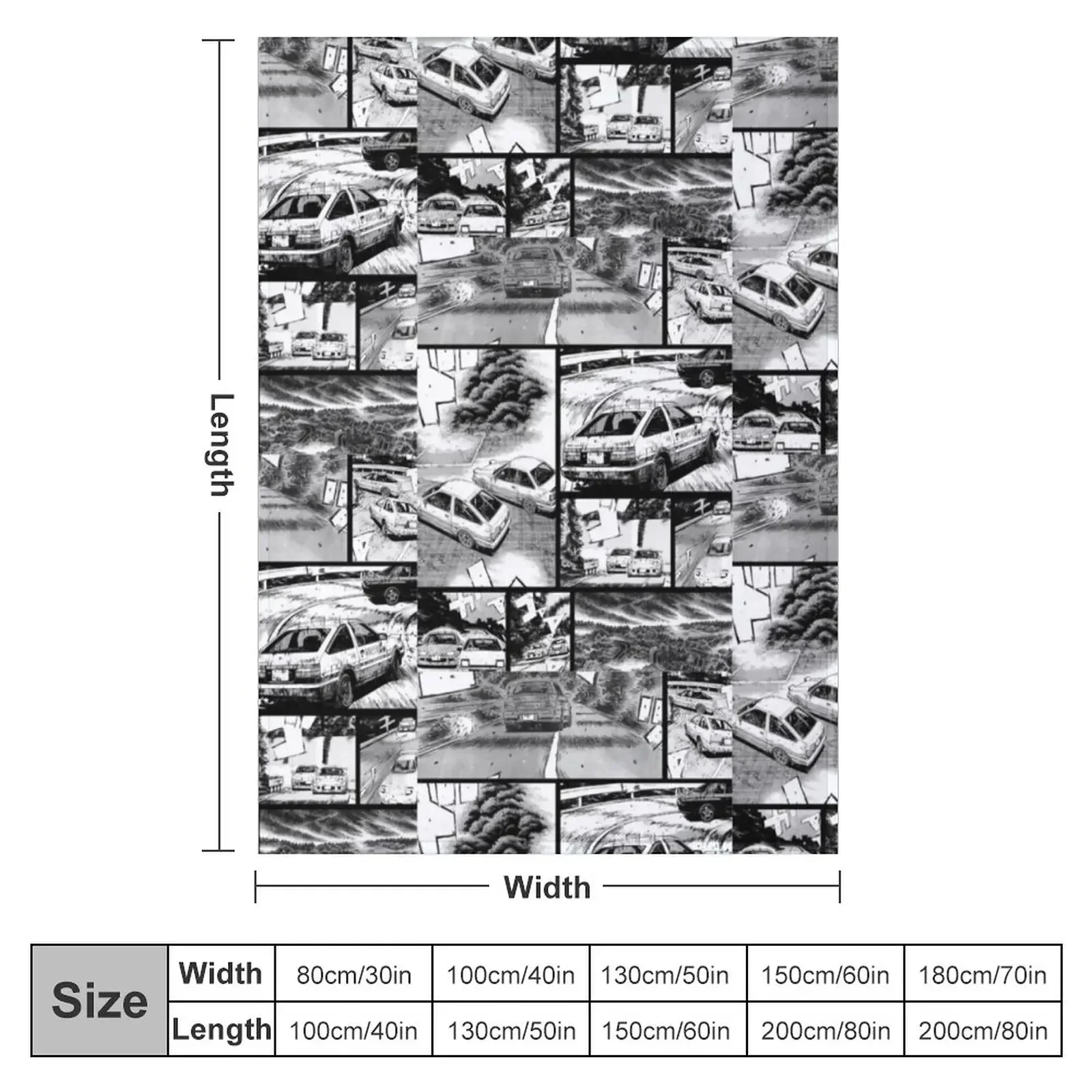 Initial D manga Throw Blanket anime Extra Large Throw Luxury Brand Blankets