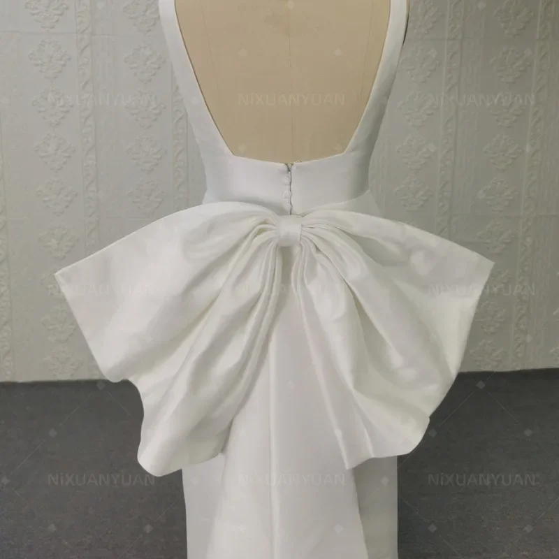 Seperate Big Satin Bow Wedding Dress Knots Removeable Bride Dresses Satin Knots DIY