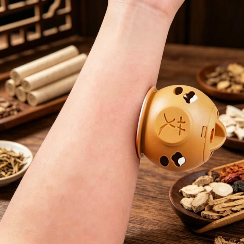 Moxibustion Box Moxa Sticks Burner Cupping Massage Acupuncture Point Heating Therapy for Women Gynaecopathia Pain Relief Care